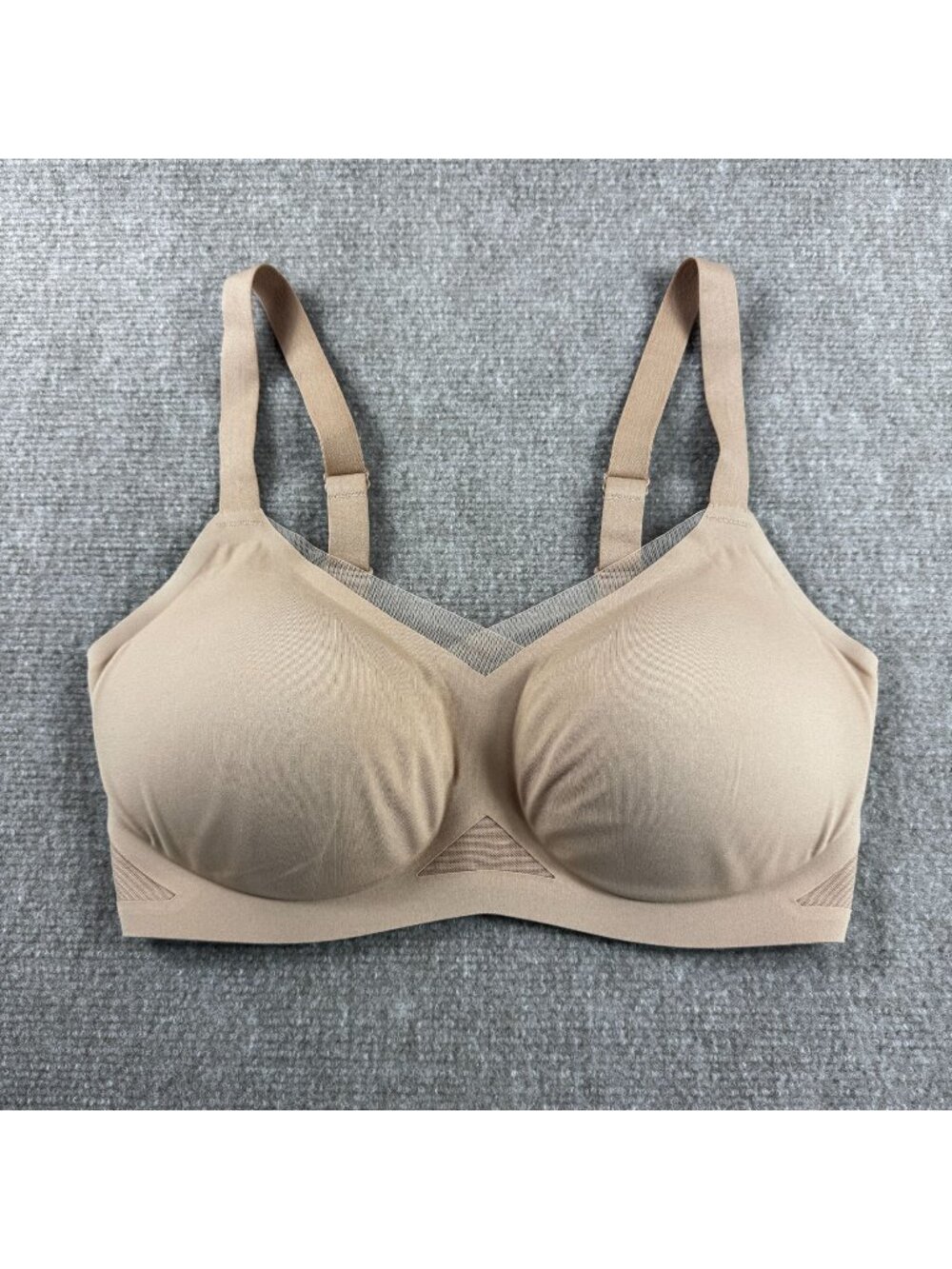 Honeylove CrossOver Bra Size 34DDD 34F 34G Sand Wirefree Convertible Unlined